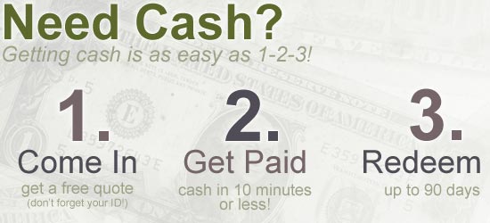 Cash is as easy as 1-2-3!